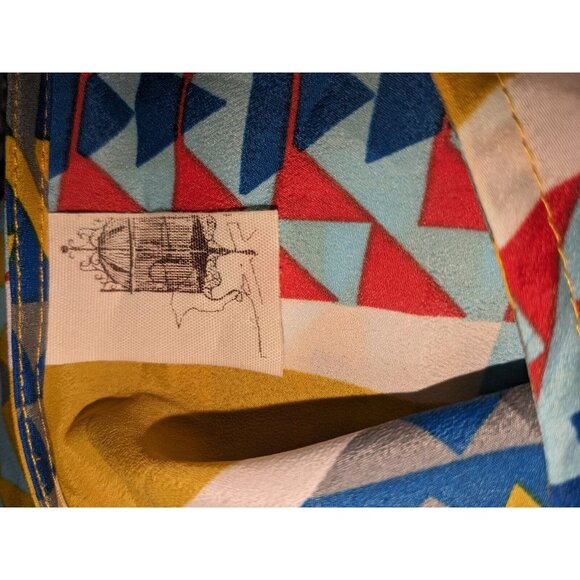 Anthropologie Francescas Bird Cage Aztec Long Sleeve Tunic Shirt Large Geometric - Picture 5 of 6